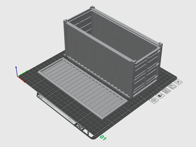 180g Shipping container -213.64mm x 90.71 x 103.84
