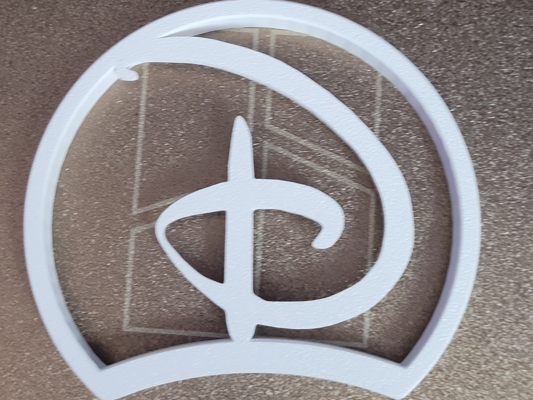 Disney font inspired letter D mouse ear