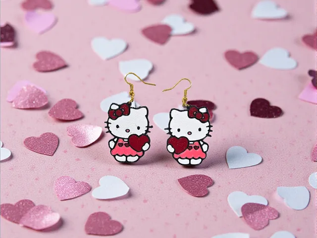 Hello Kitty Valentine earrings