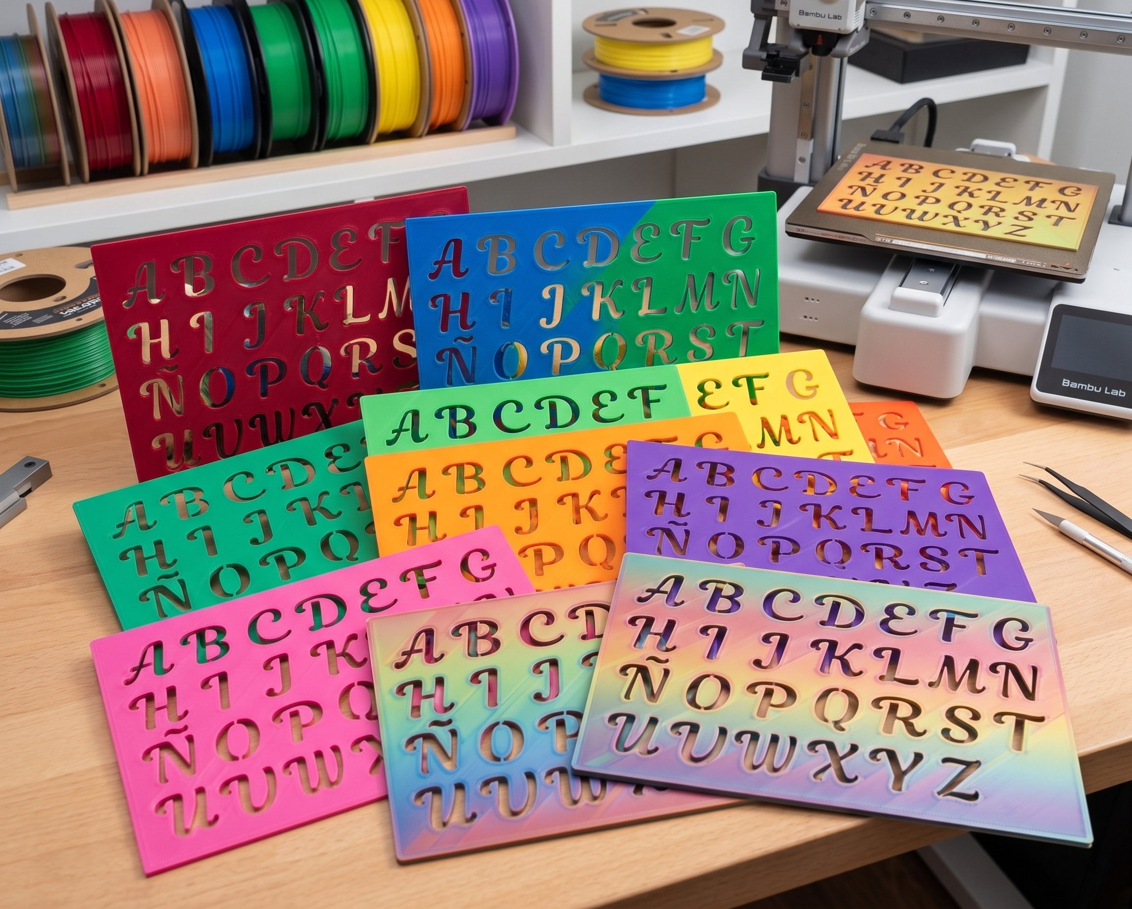 Caja o estuche: Alphabet stencils / Back to school — vista de referencia 3