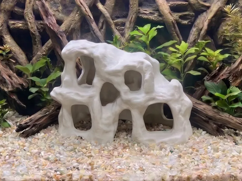 Aquarium Terrarium Multi-Level Rock Cave Hideout