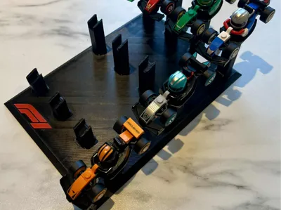 Mini F1 brick stand 12 cars