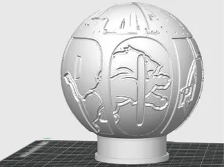 Detroit Sports Lithophane Sphere
