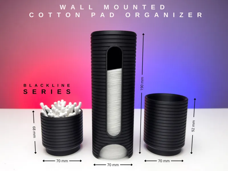 Wall Mounted Cotton Pad Organizer with Containers
