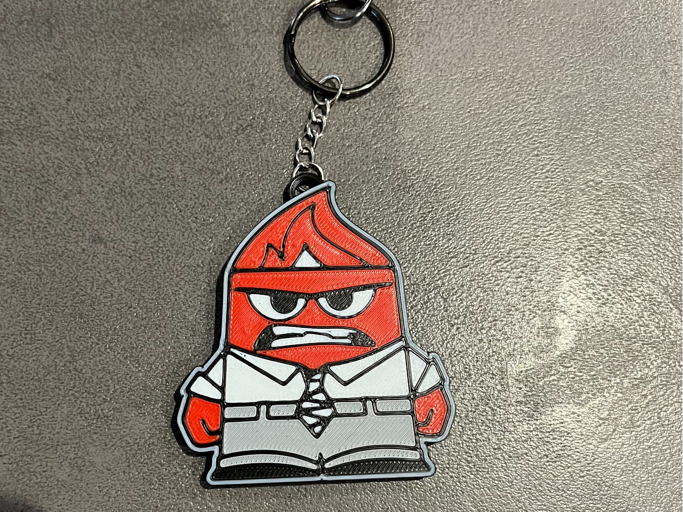 Anger inspired keychain, Inside Out