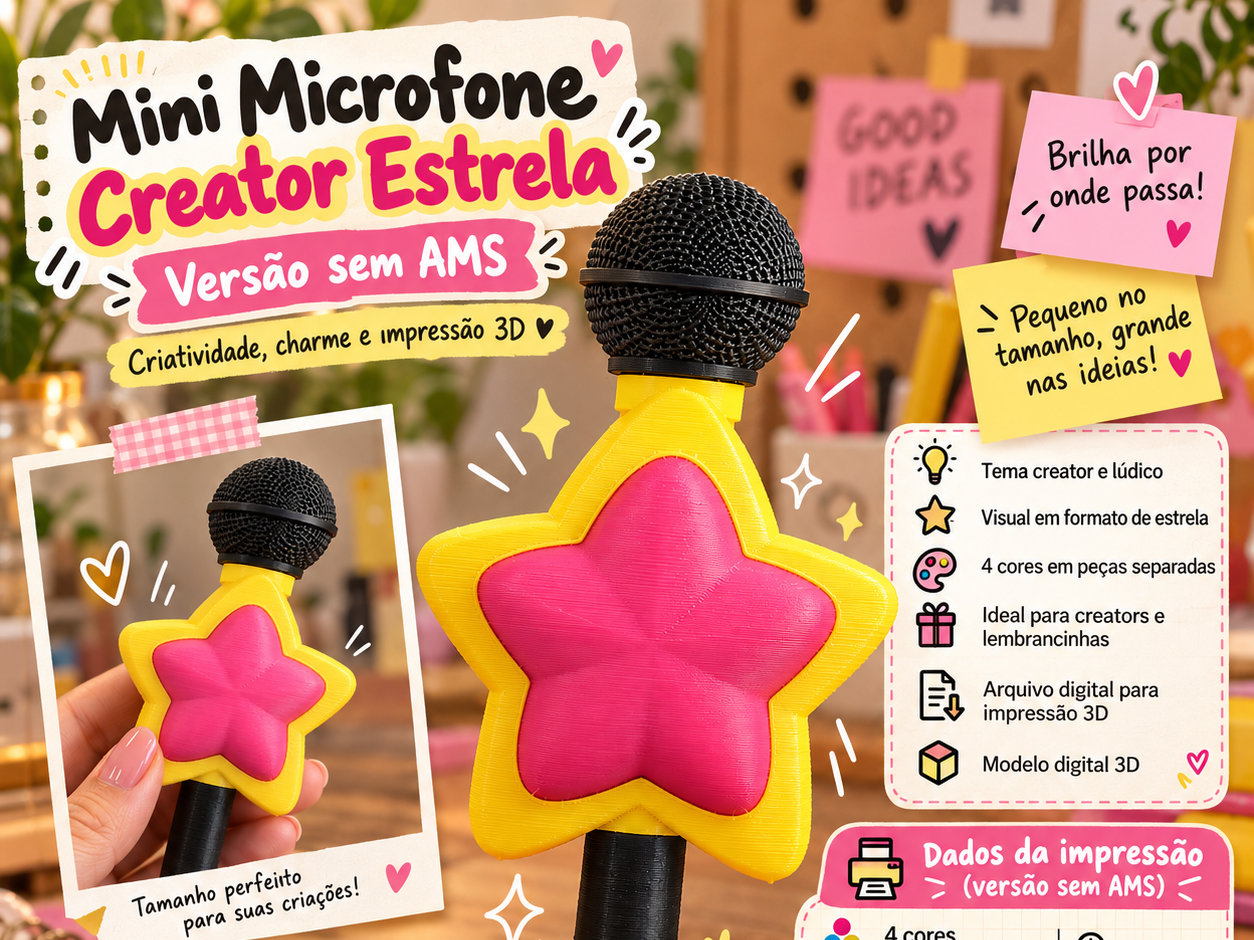 Mini Microfone Creator Estrela Versão sem AMS - 1