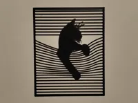 Chat curieux — déco murale — photo 1
