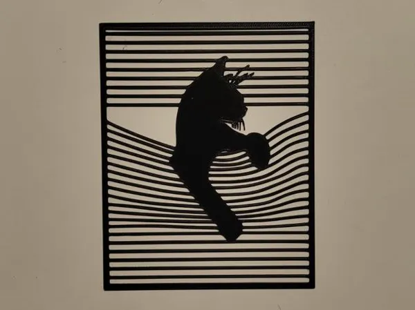 Chat curieux — déco murale