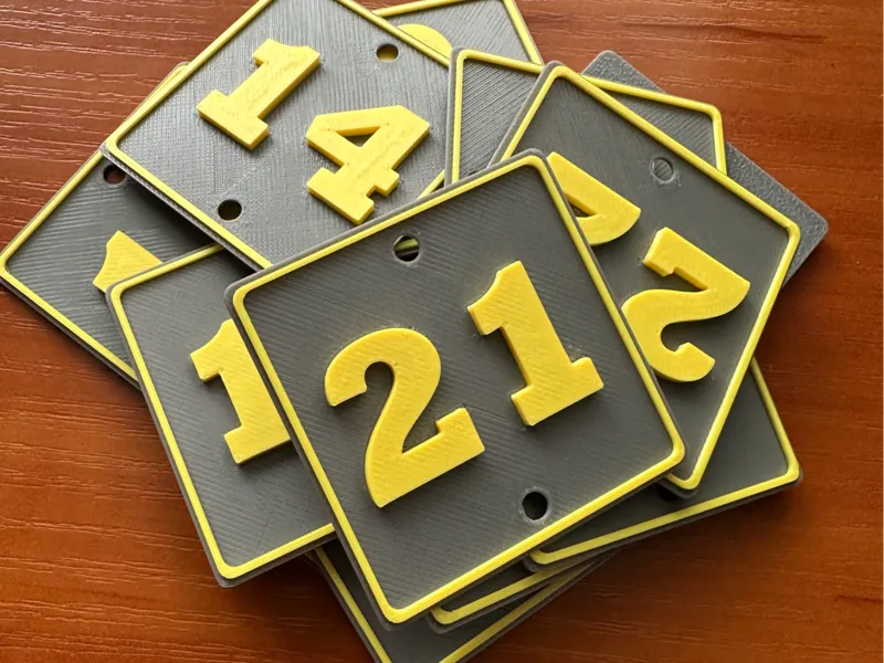 Numbered Plates (1–48) – Dual Color, Easy to Print