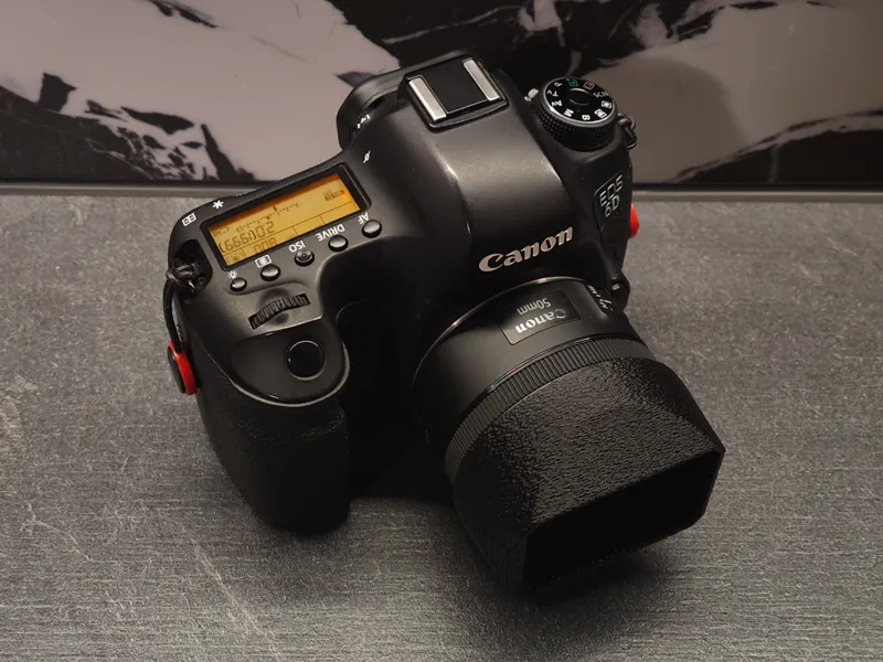 Canon EF 50mm STM fuzzy skin square hood lens