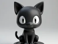 Figurine de chat noir — photo 1
