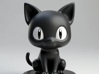Black Cat Figurine