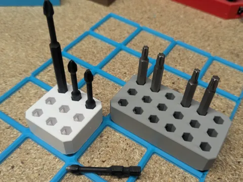 Soporte: Hex Grip snap-in Bit Holder for Gridfinity — referencia de MakerWorld