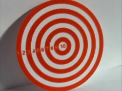 Red and white target