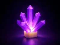 Crystal lamp, adapter and stand
