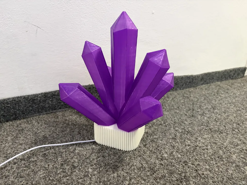 Crystal Cluster Lamp - Free 3D Print Model - MakerWorld