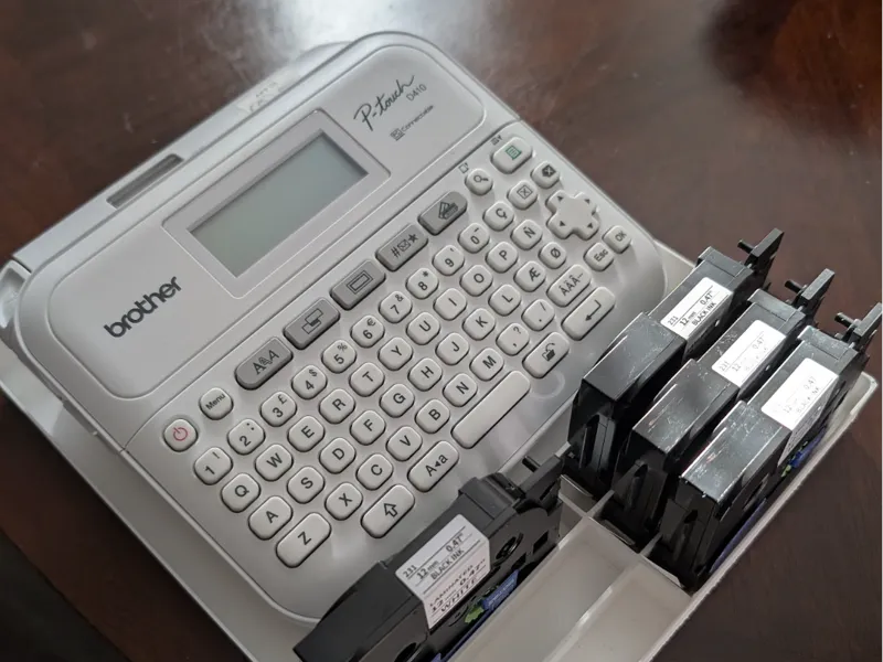 P-Touch D400 / D410 + 12mm Tape Gridfinity Holder