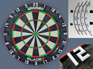 Dartboard farbiger Zahlenring (mit oder ohne AMS)