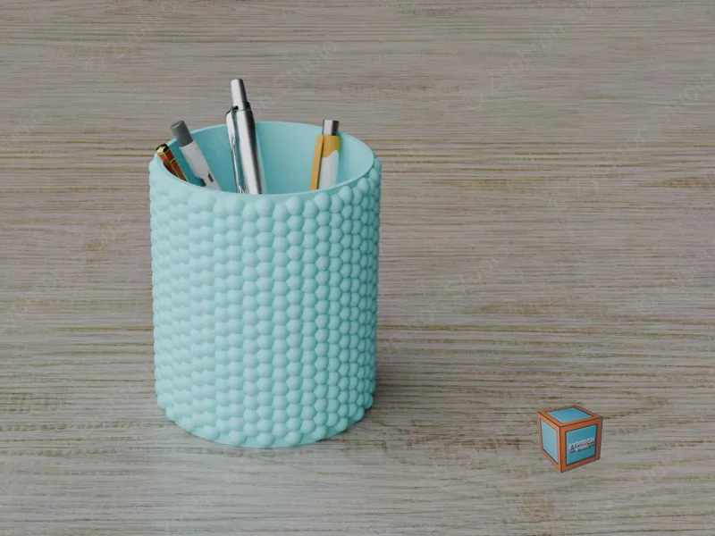 Pot à stylo cylindrique - Bulles