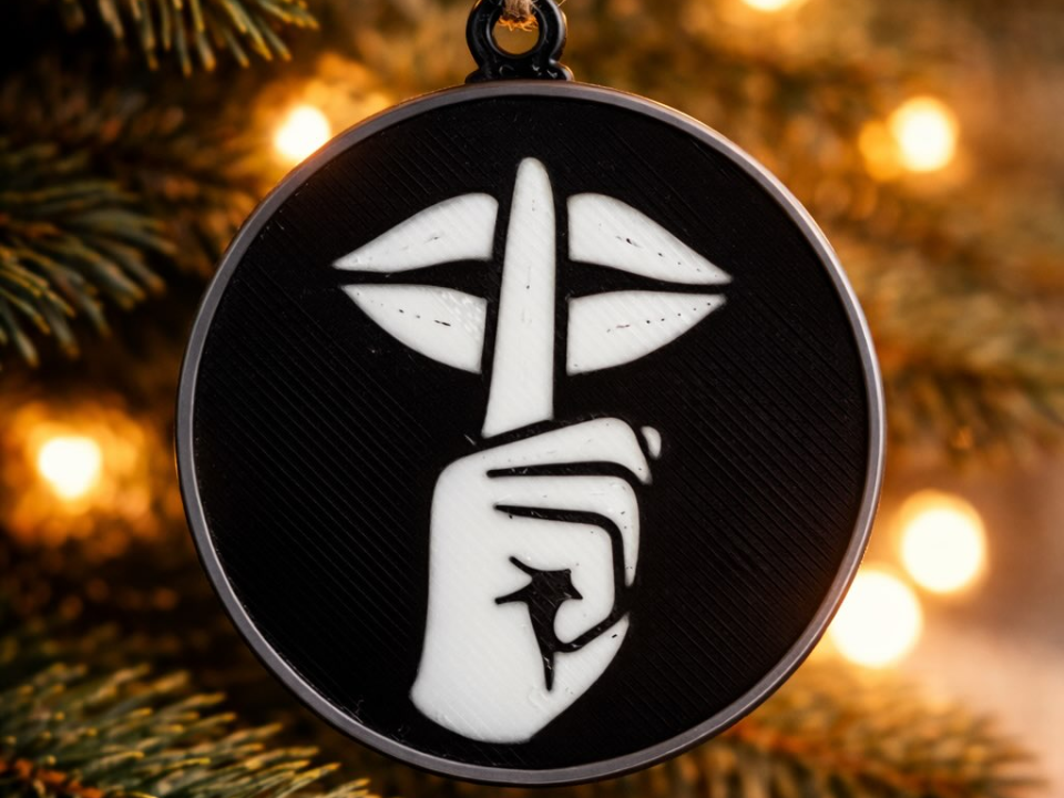 Mewing  - Viral "Bye Bye" Meme Ornament & Backpack