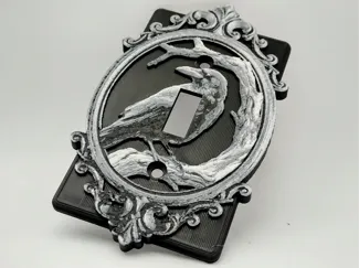 Gothic Raven Light Switch Cover