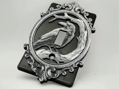 Gothic Raven Light Switch Cover