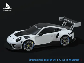 Modelo para impresión 3D: 【Porsche】保时捷911 GT3 R系列 18比例车壳&底盘 基础涂装 组装跑车车模 轮胎可动 — vista de referencia 2