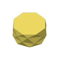 Trophée minimaliste low poly avec socle (mode vase) — photo 2