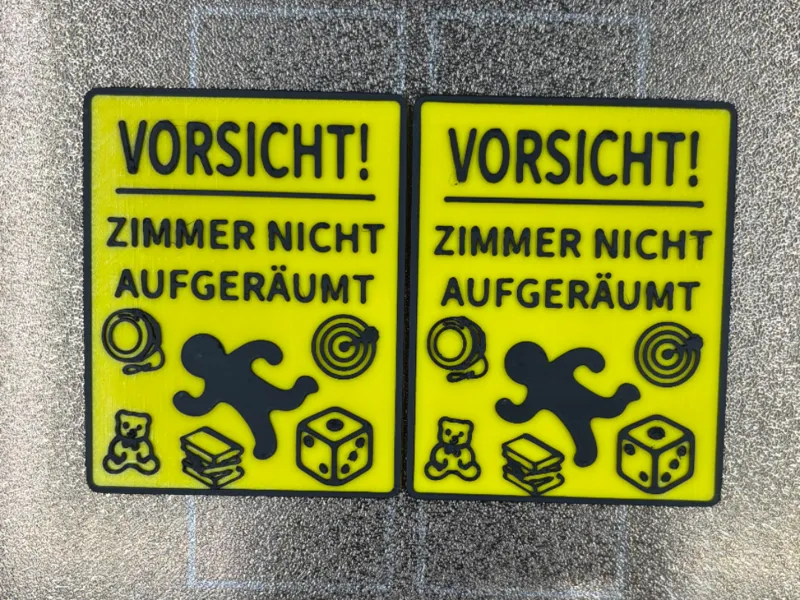 Vorsicht Zimmer nicht aufgeräumt