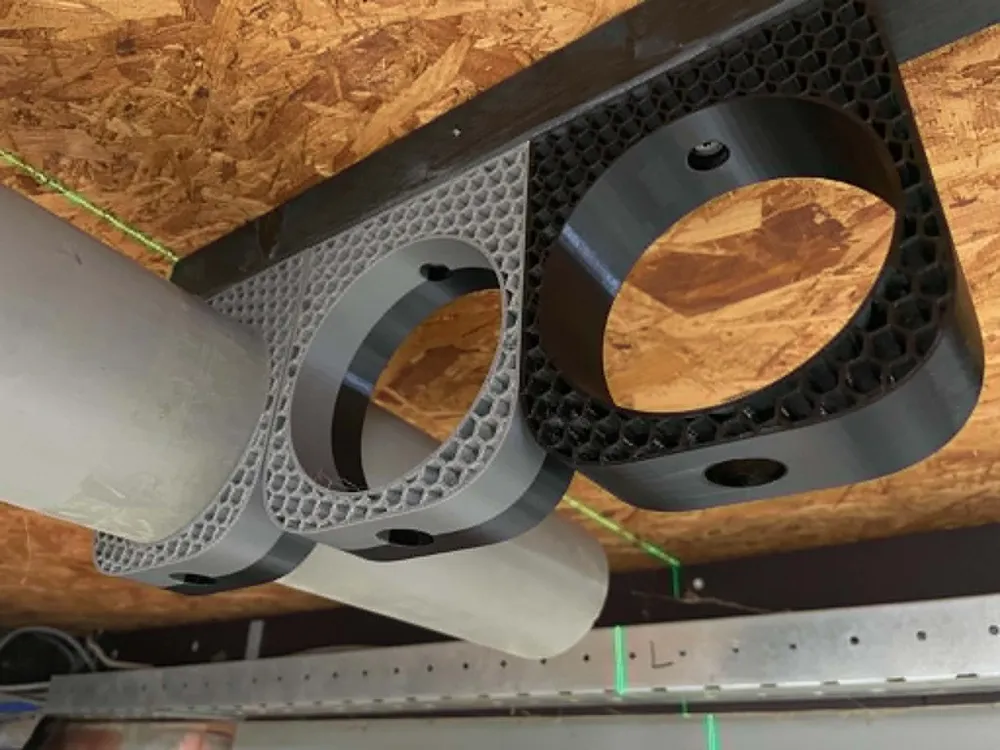 CeilingPipe Storage Bracket 100mm PVC pipes - Free 3D Print Model ...