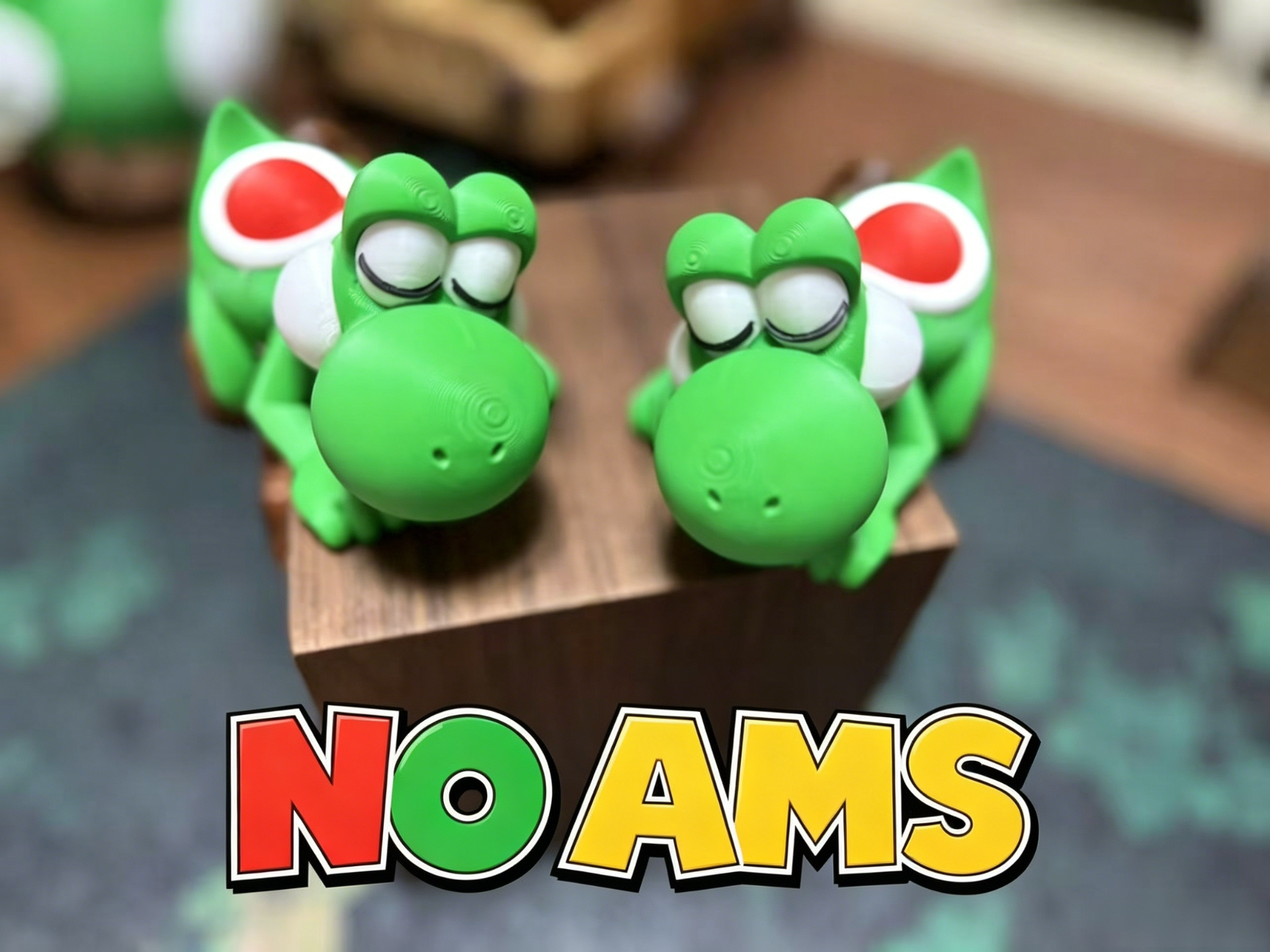 Miniatura 1 do modelo 3D 安睡在任何边缘的耀西  Yoshi 多方向 分件打印（无需AMS）