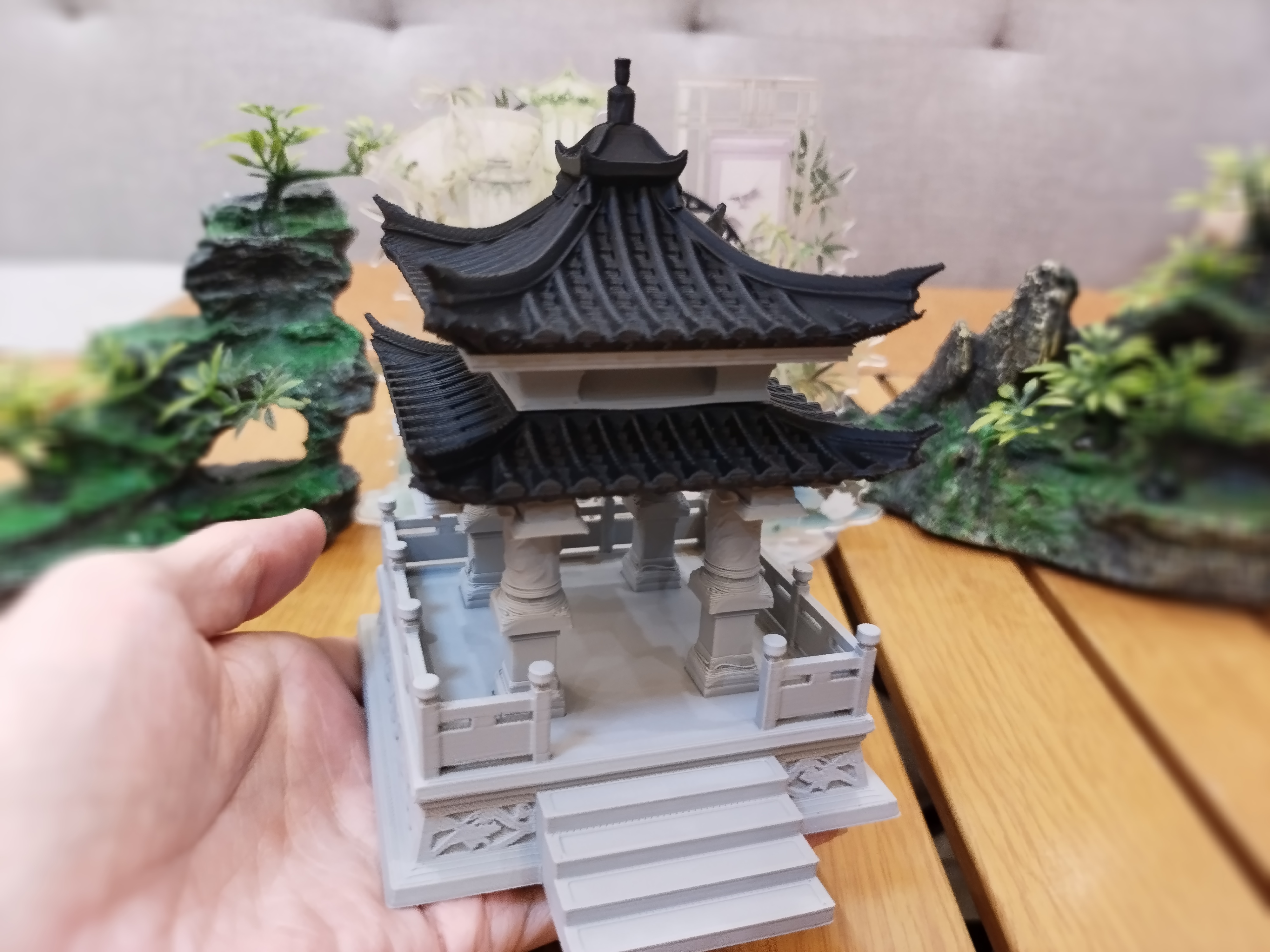 Miniatura 2 do modelo 3D 中式古风双重檐亭子