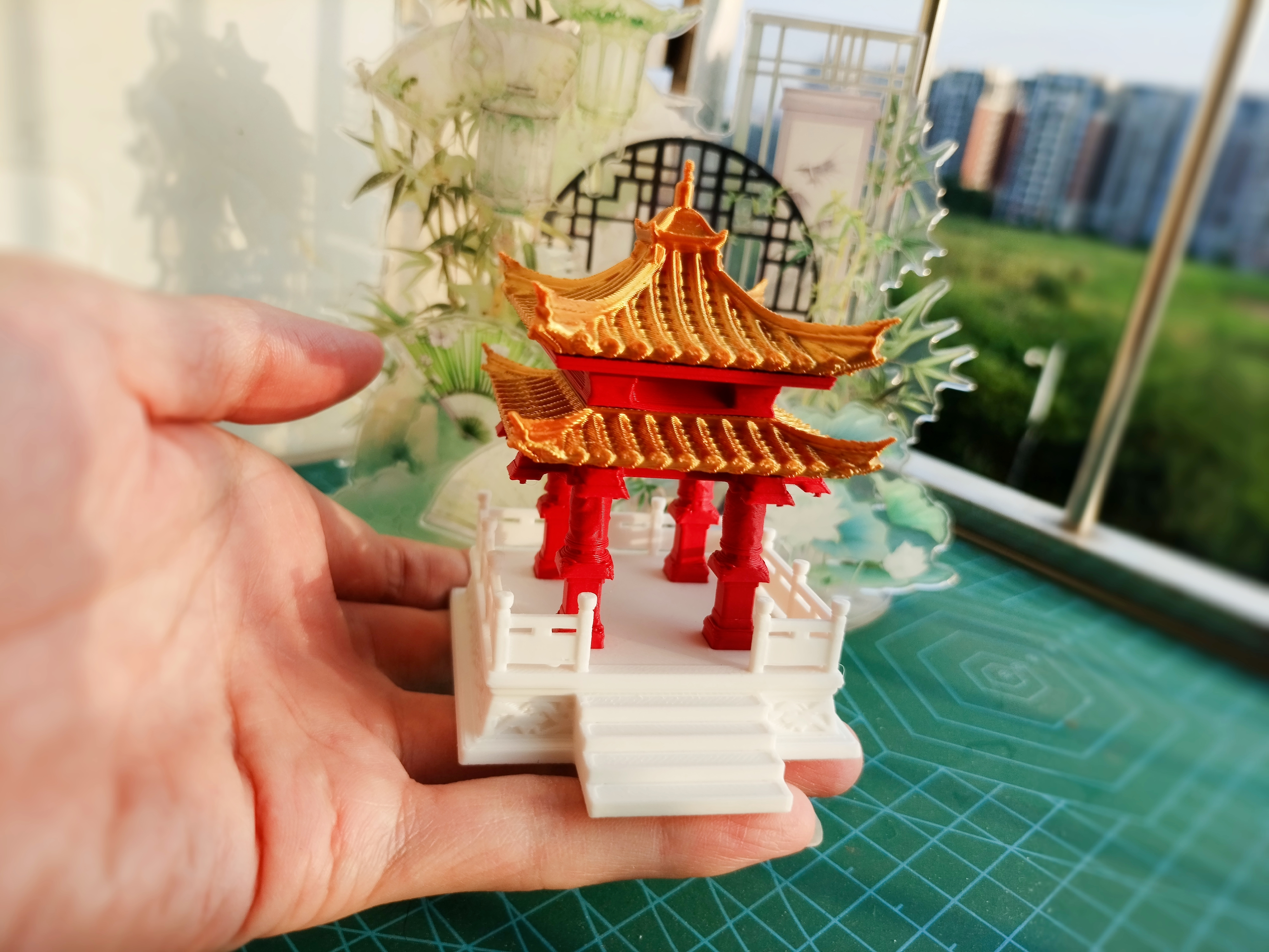 Miniatura 1 do modelo 3D 中式古风双重檐亭子