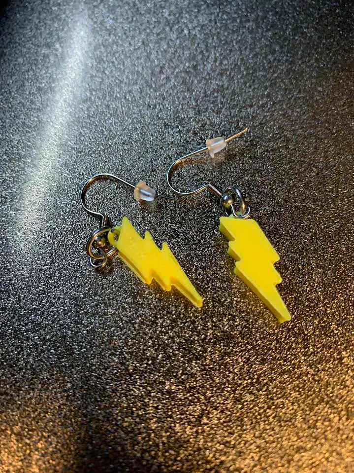 Lightning Bolt earrings view 2