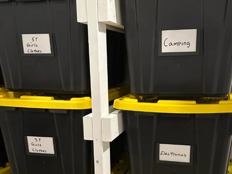 Storage Tote Label Holder (3x5 note card)