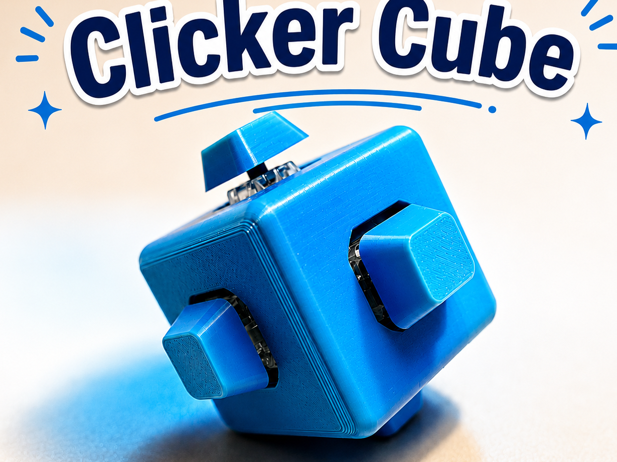 Keyboard Fidget Clicker Cube