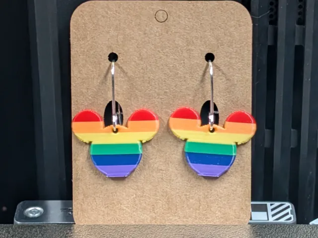 Mickey Mouse Pride Earrings