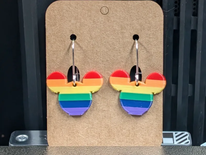 Mickey Mouse Pride Earrings