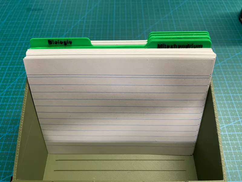 A6 Karteikarten Register Custom