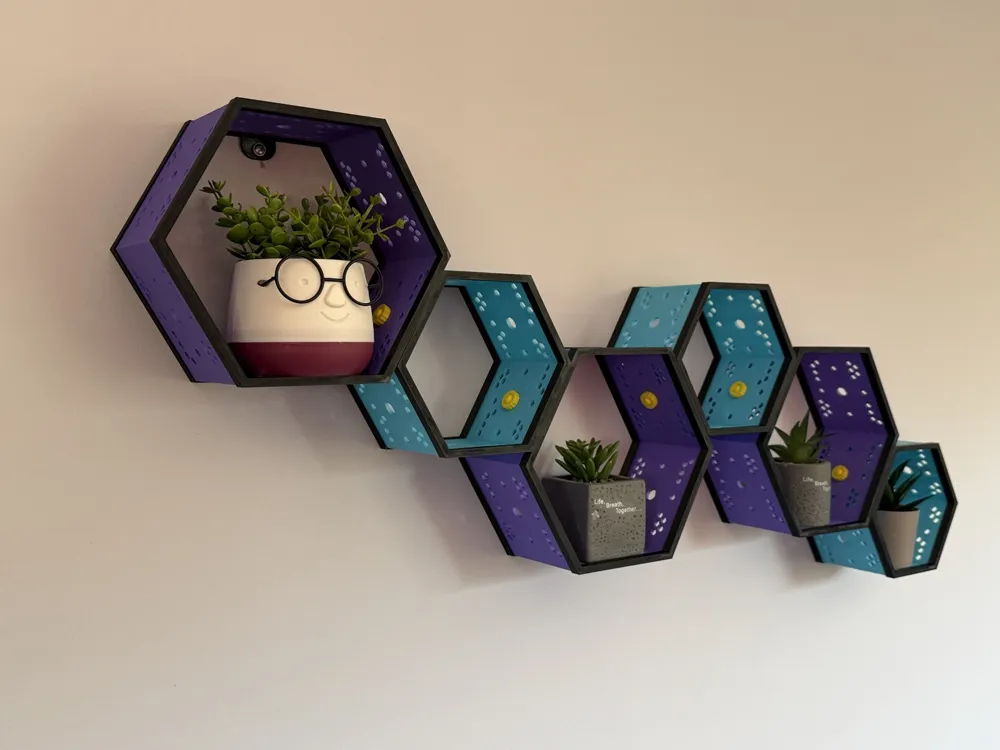 Hex Modular Shelves - Free 3D Print Model - MakerWorld