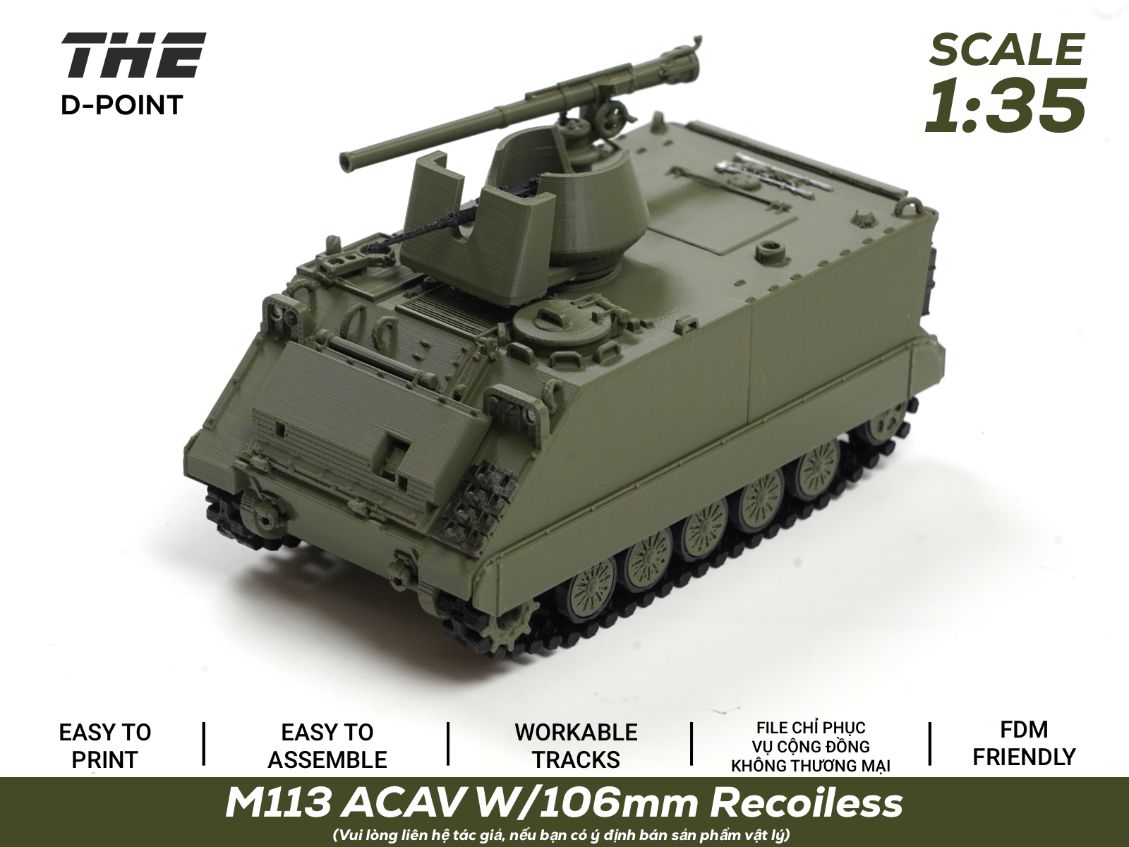 M113 APC w/106mm Recoilless | 1:35 Scale - 1