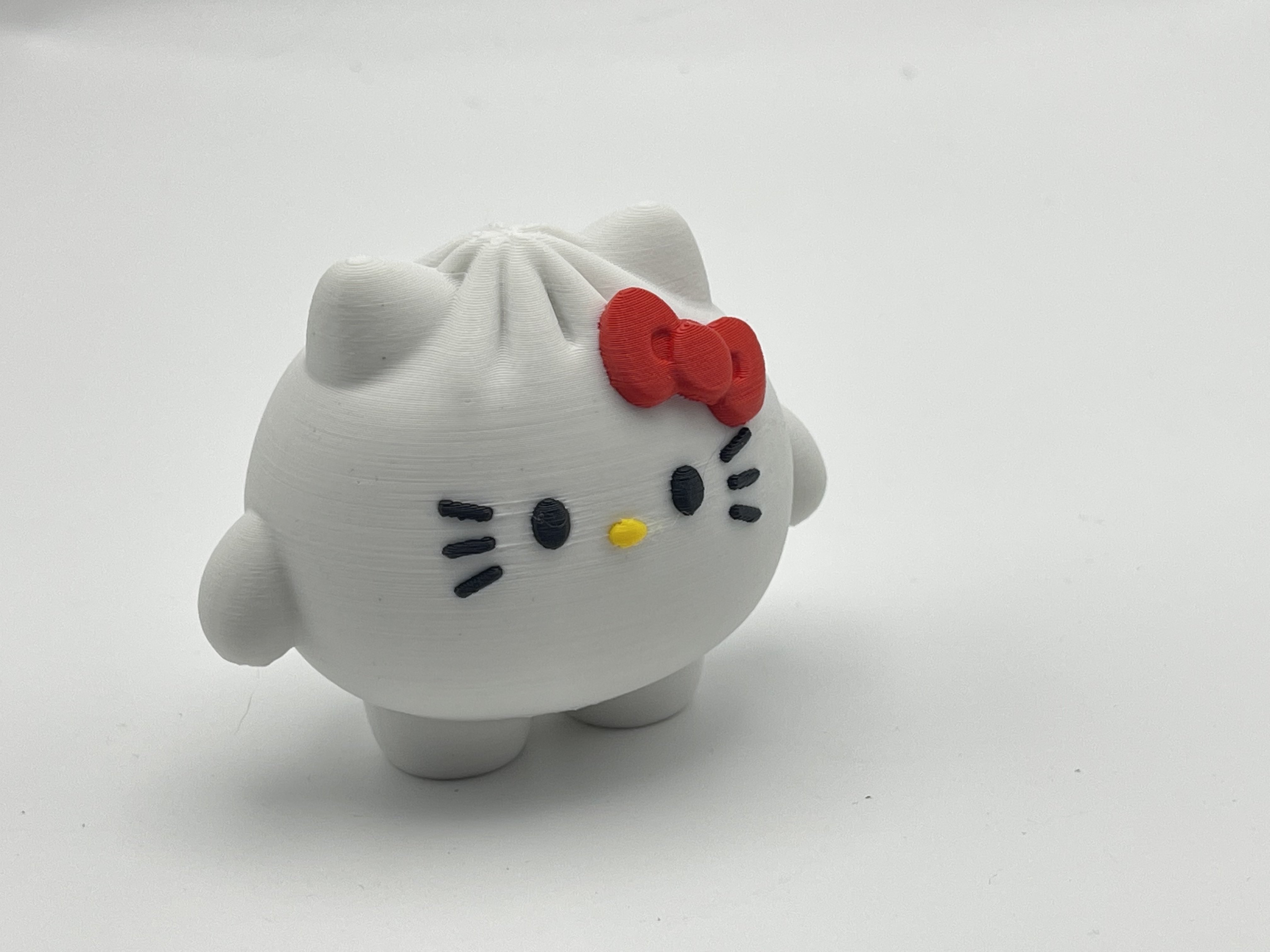 Miniatura 3 do modelo 3D 可爱的包子Hello Kitty 凯蒂猫钥匙扣挂件 AMS多色打印