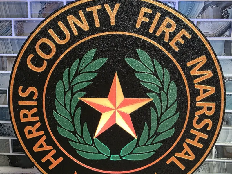 Harris County Fire Marshal Seal Sign