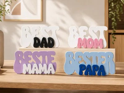 Best Dad, Best Mom, Beste Mama, Bester Papa