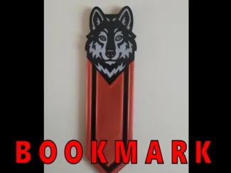Wolf Head Bookmark – 3D Printed