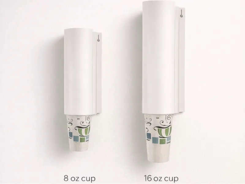 Universal Cup Dispenser (8 oz & 16 oz) W Lid