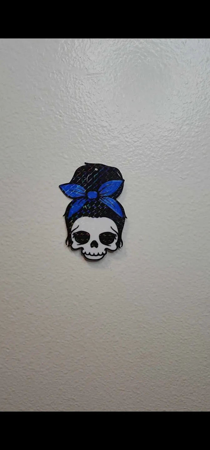 Girl Skull Earrings & Wall Art view 2