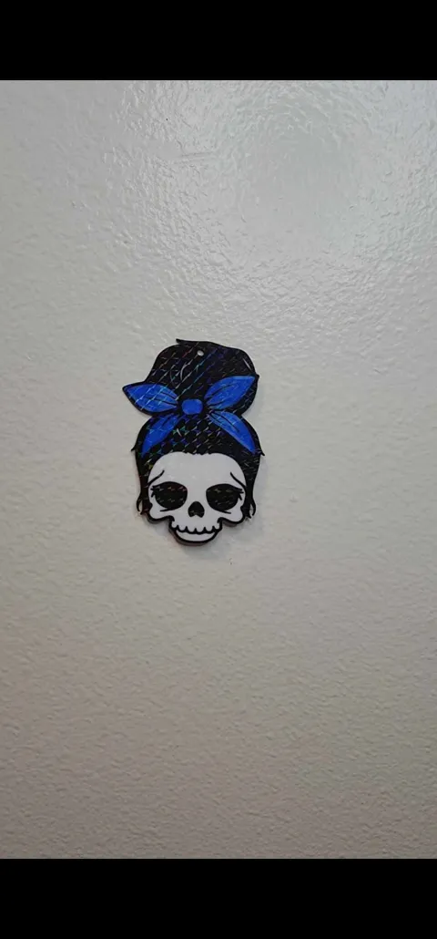 Girl Skull Earrings & Wall Art view 2