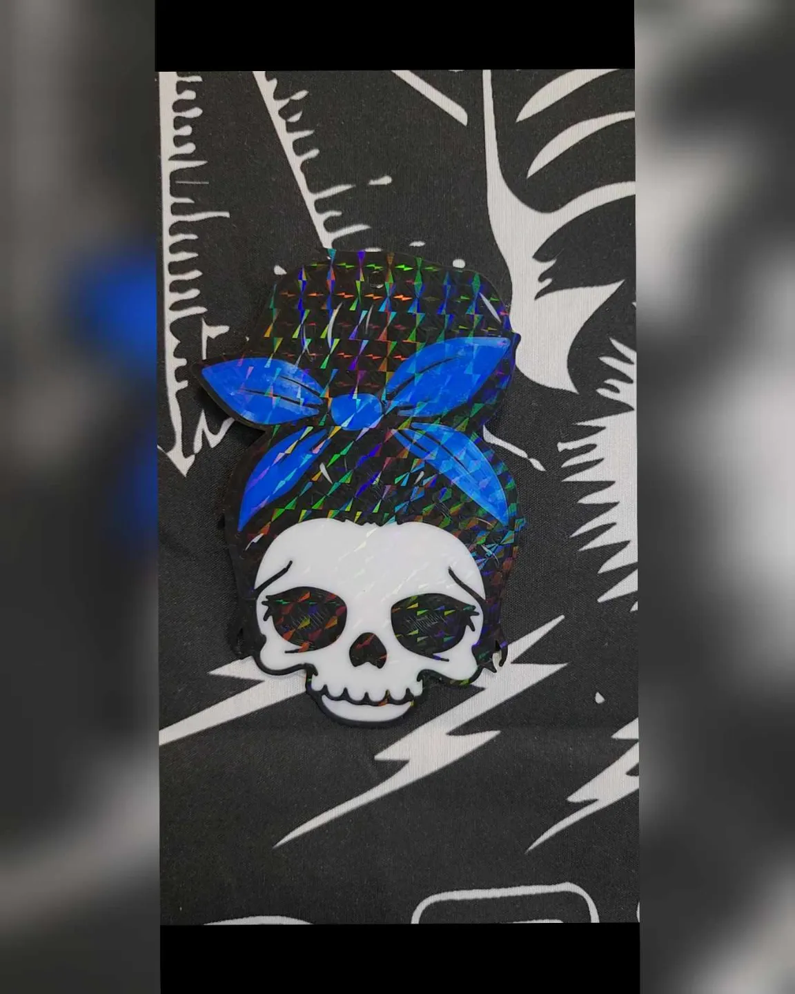 Girl Skull Earrings & Wall Art view 3