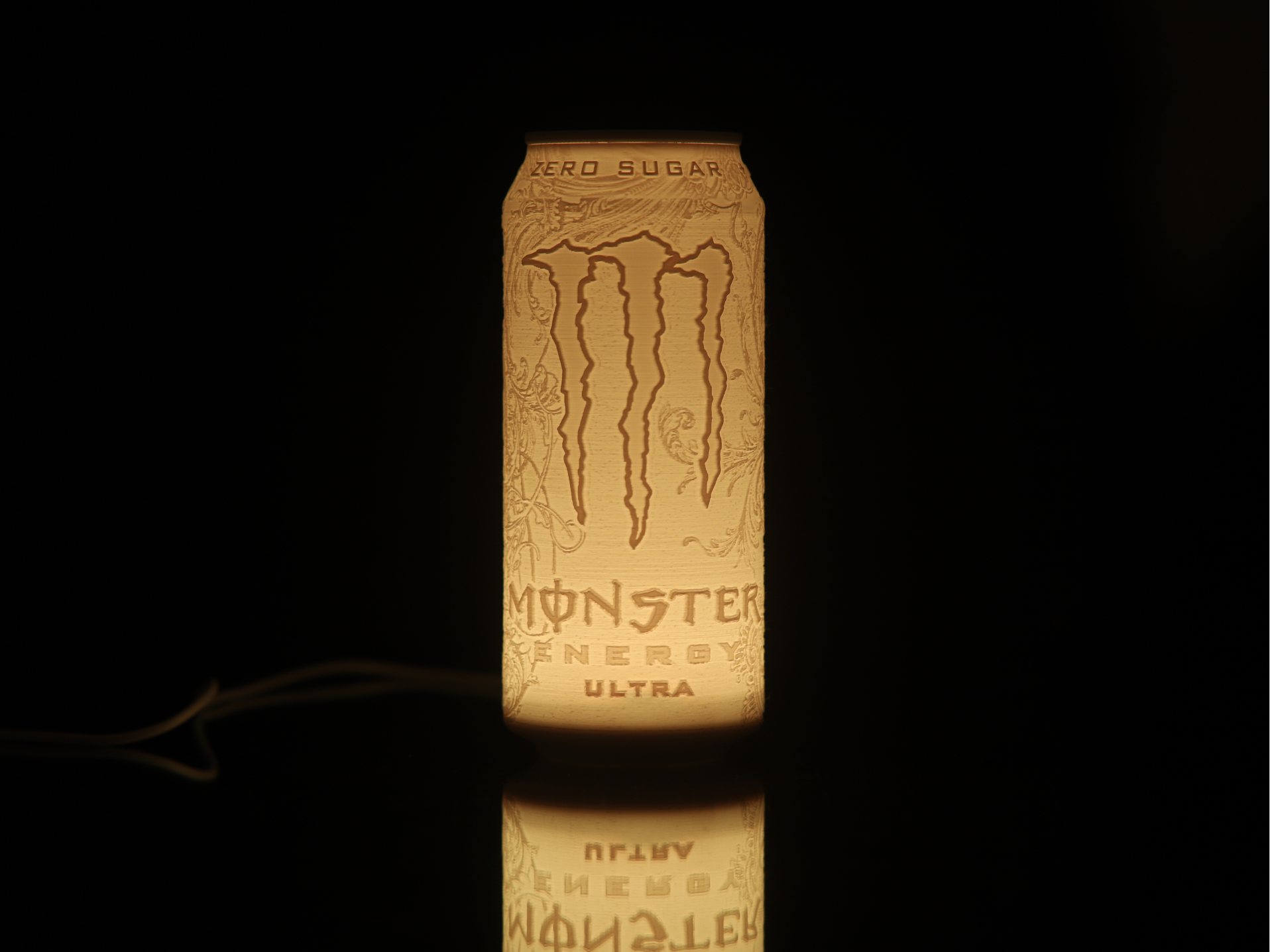 Monster Energy Ultra (White Monster) Lithophane 